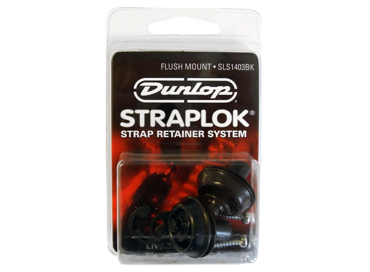 Dunlop SLS 1403BK Svart FLUSH Straplok 